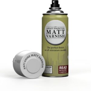 The Army Painter Anti Shine Matt Varnish for Miniature Painting – Acrylic after Quickshade Protector Spray Varnish for Miniatures, 400ml