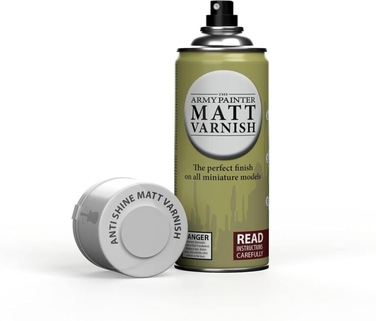 The Army Painter Anti Shine Matt Varnish for Miniature Painting – Acrylic after Quickshade Protector Spray Varnish for Miniatures, 400ml